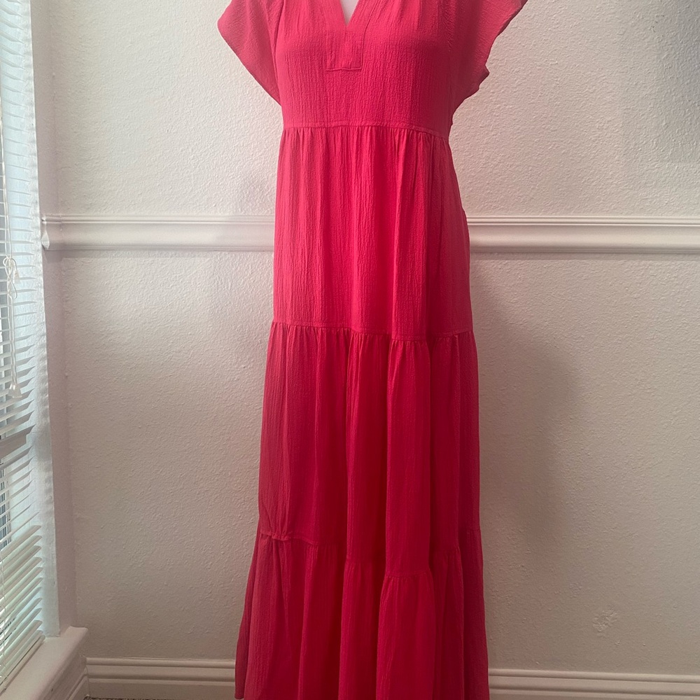 Calvin Klein Vibrant Pink Maxi Dress